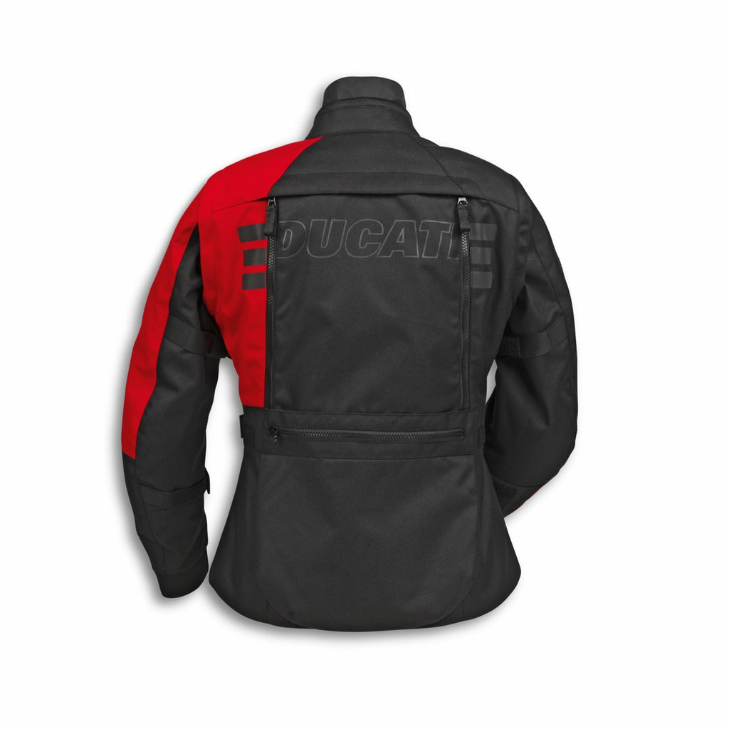 DUCATI LADIES TEX JACKET EXPLORER BLK/RED