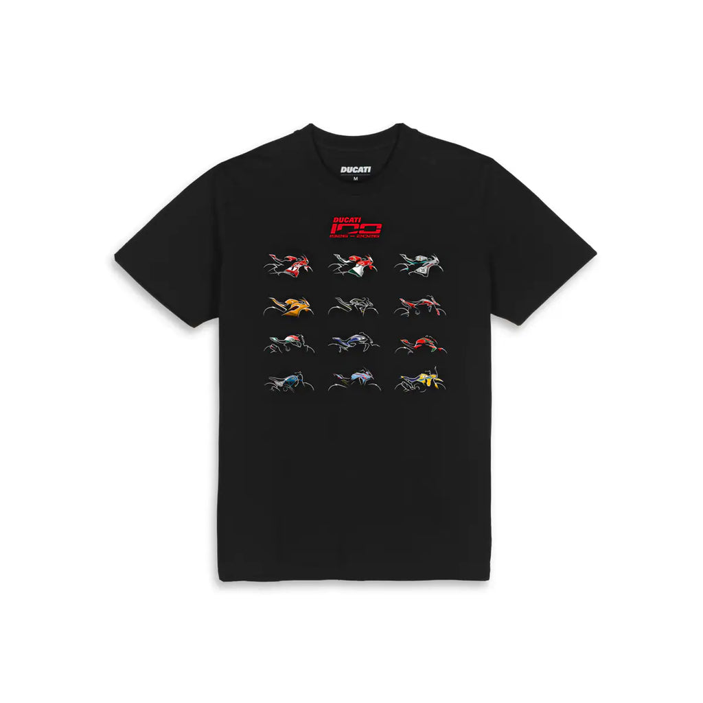 DUCATI T-SHIRT CENTENARY BIKES