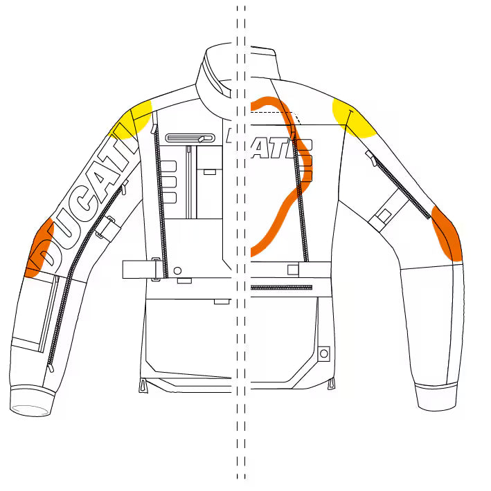 DUCATI LADIES TEX JACKET EXPLORER BLK/RED
