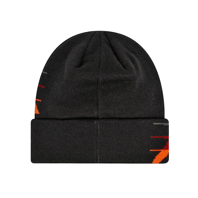 Black beanie with orange accents on a white background, featuring Ducati branding.