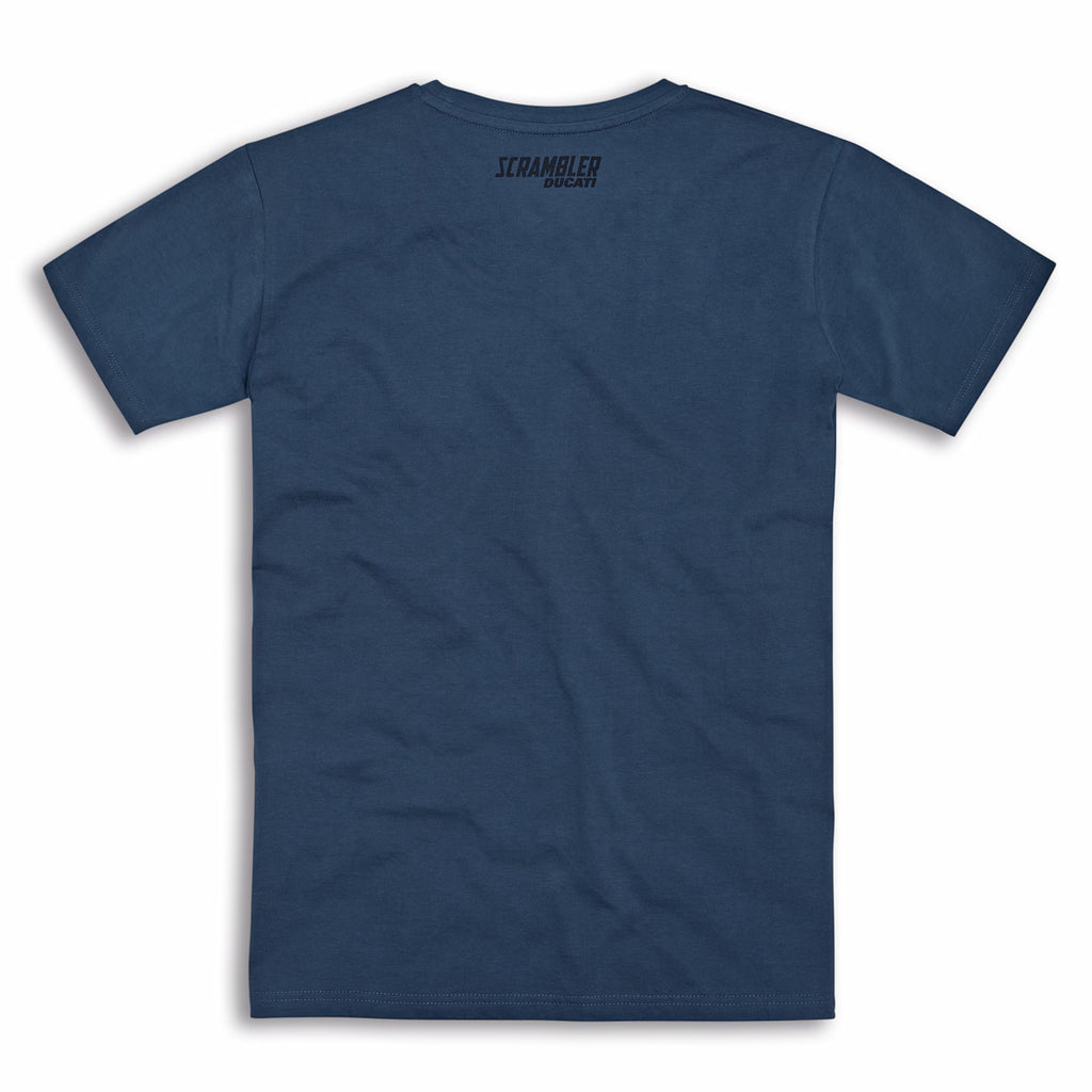 DUCATI T-SHIRT DARK LIGHT SCR BLUE