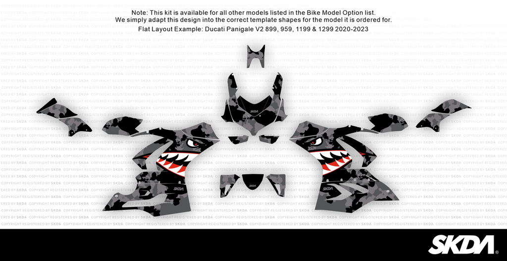 BOMBER Black Panigale Full Graphics Kit