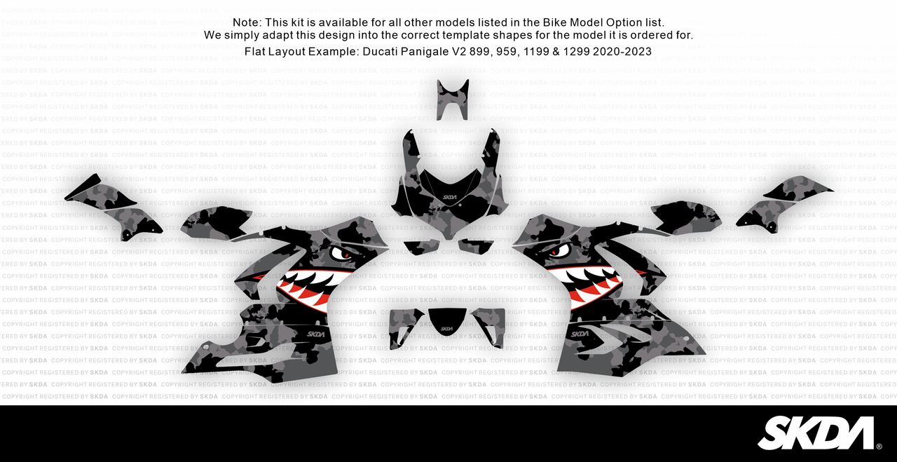 BOMBER Black Panigale Full Graphics Kit