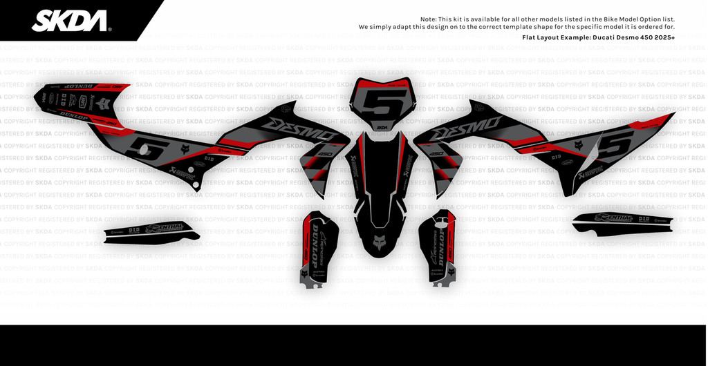CHEQUES Black Desmo Full Graphics Kit