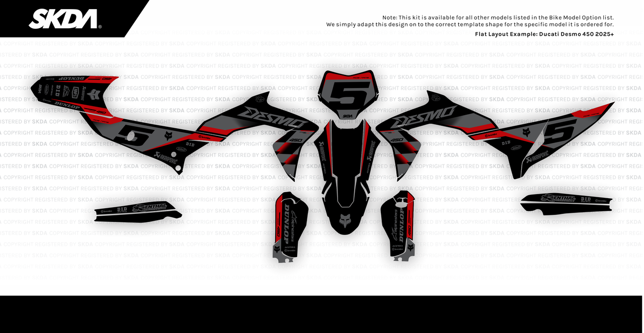 CHEQUES Black Desmo Full Graphics Kit