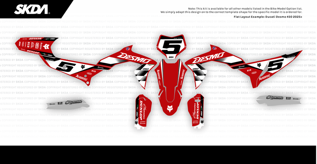 CHEQUES Red Desmo Full Graphics Kit