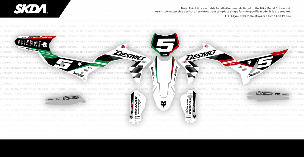 CHEQUES White Desmo Full Graphics Kit