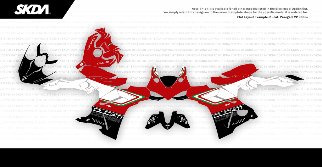 CORSA Red Panigale Full Graphics Kit