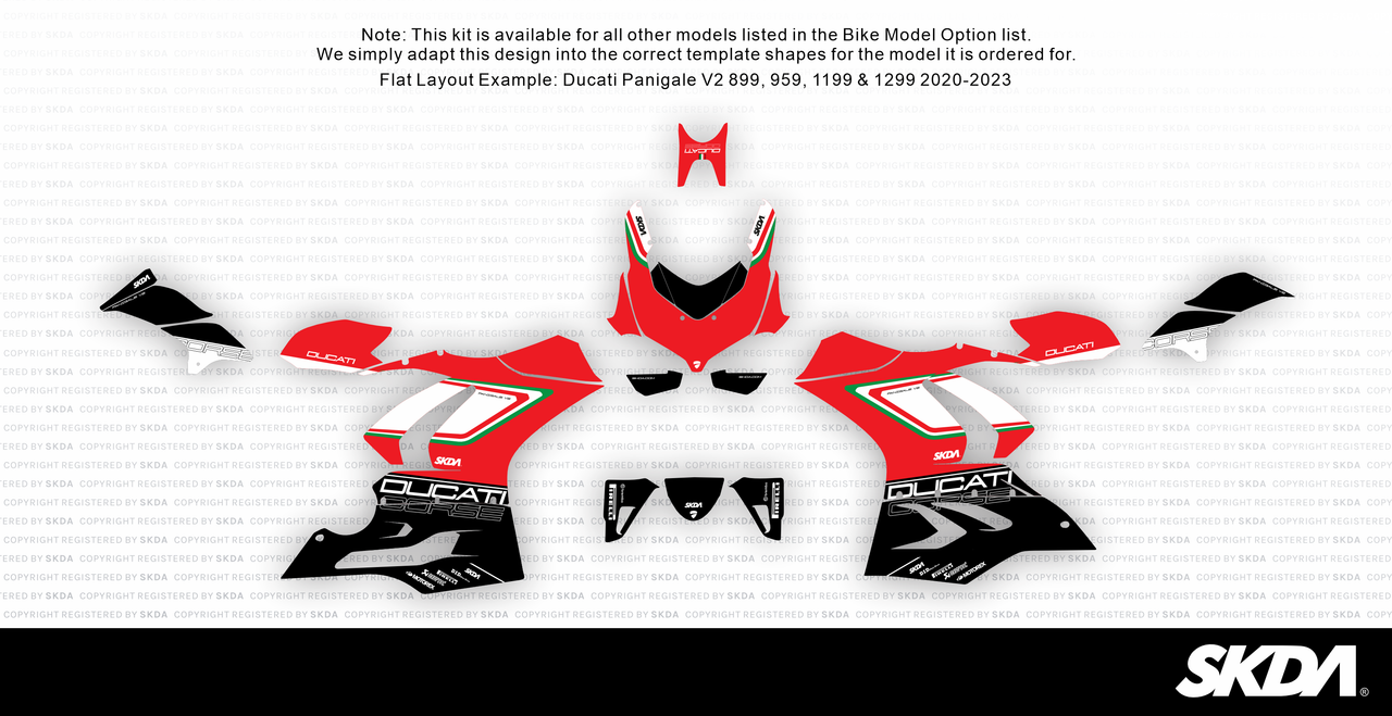CORSA Red Panigale Full Graphics Kit