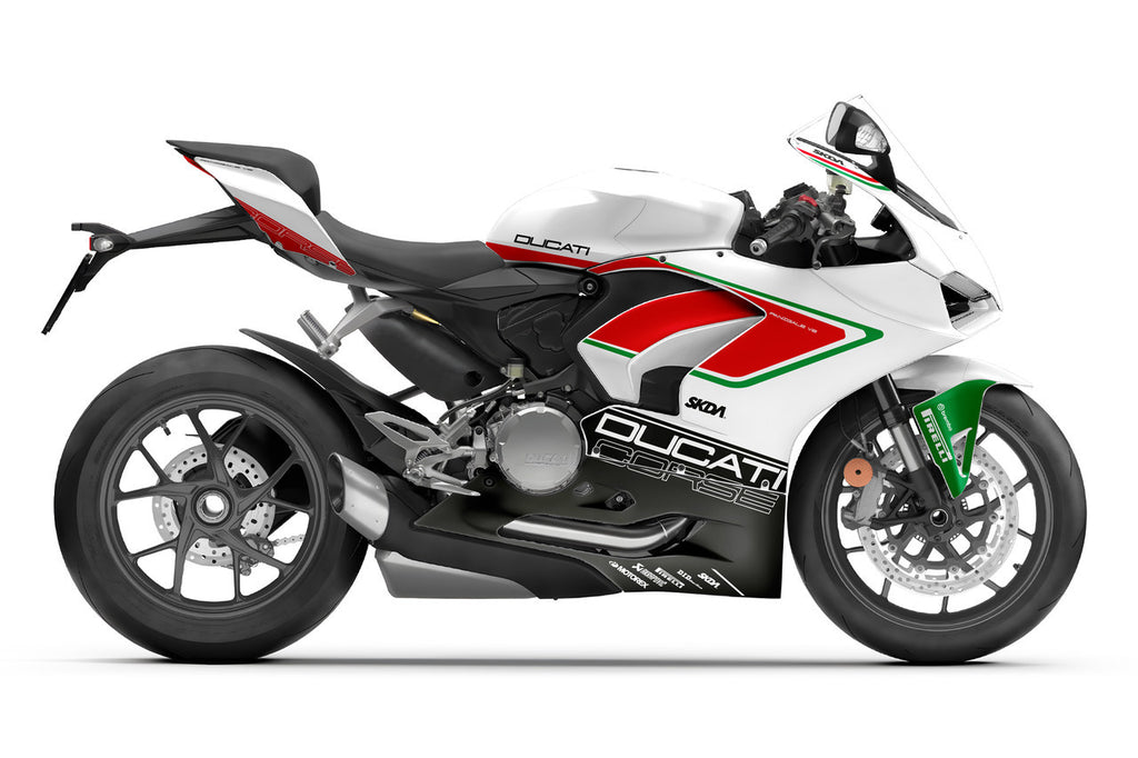 CORSA White Panigale Full Graphics Kit