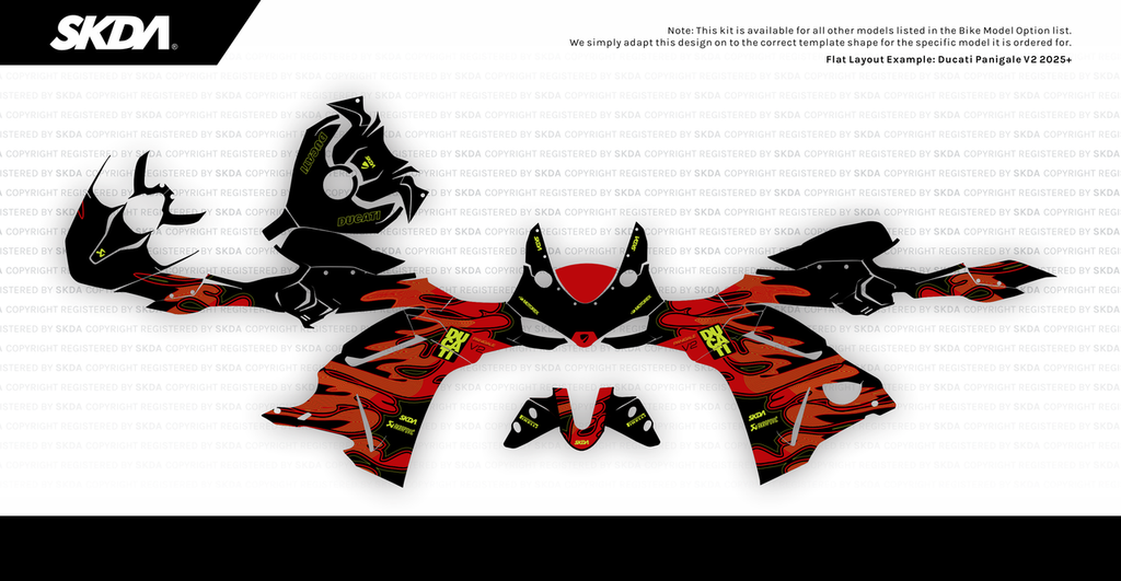 DRIP Black Panigale Full Graphics Kit