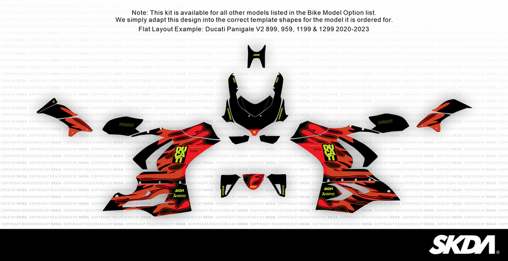 DRIP Black Panigale Full Graphics Kit