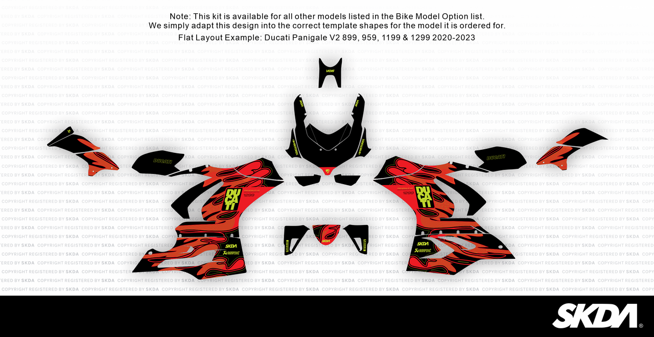 DRIP Black Panigale Full Graphics Kit