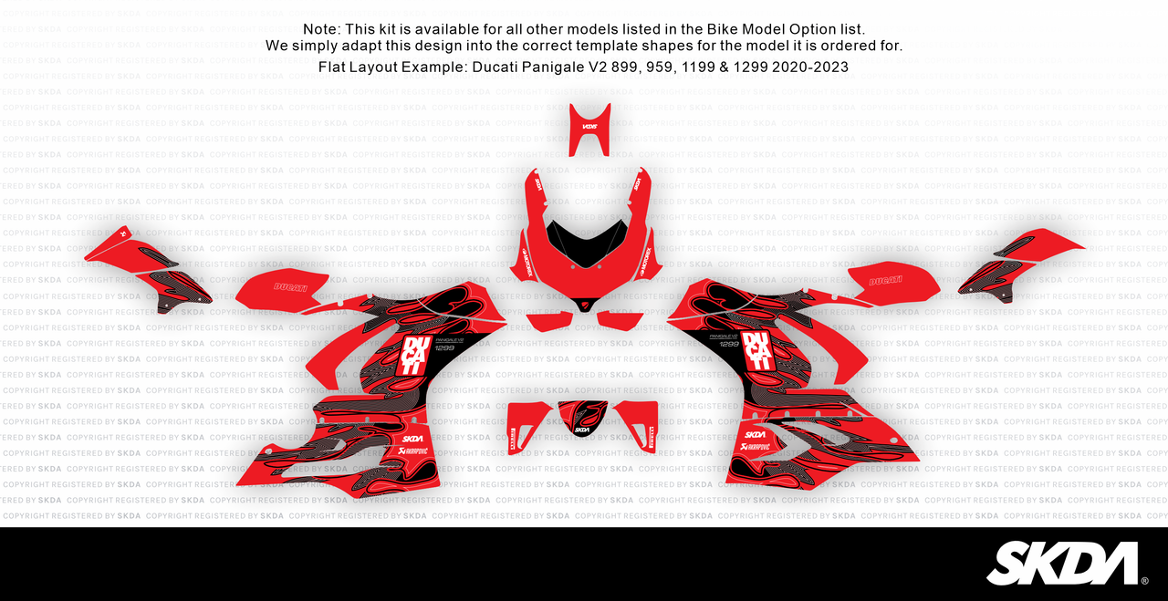 DRIP Red Panigale Full Graphics Kit