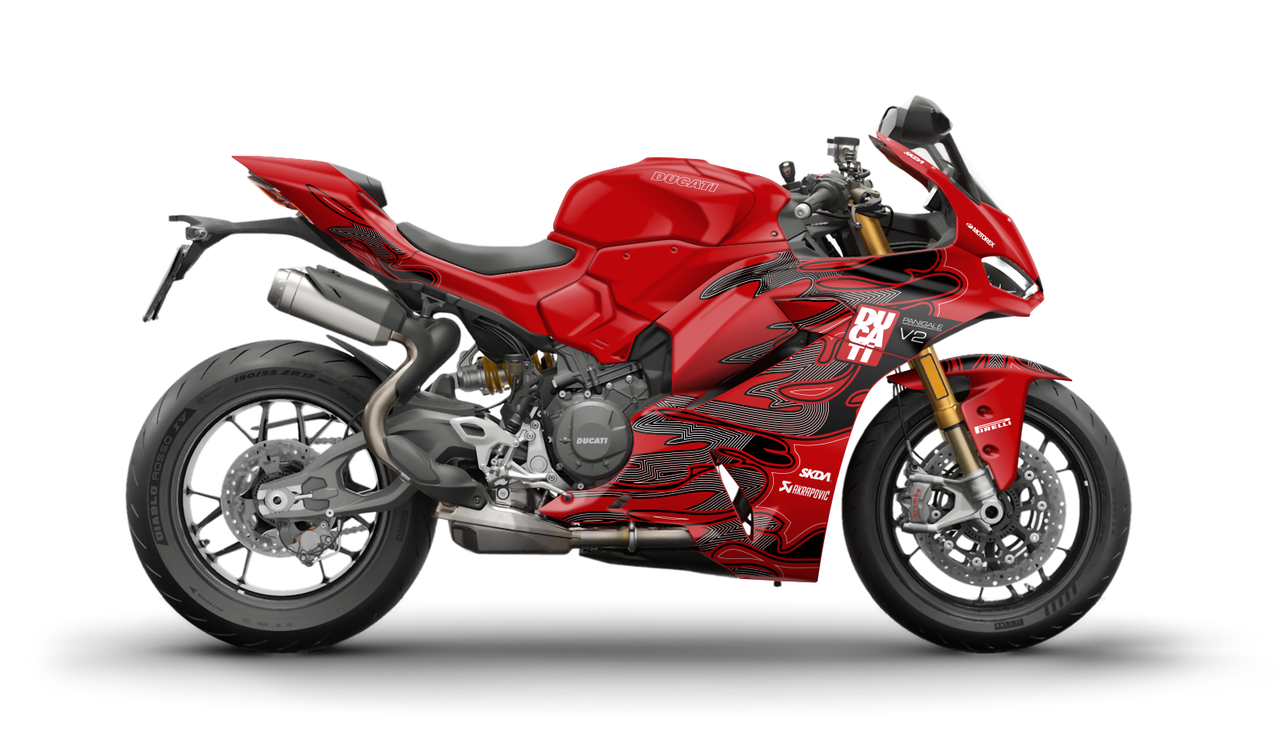 DRIP Red Panigale Full Graphics Kit