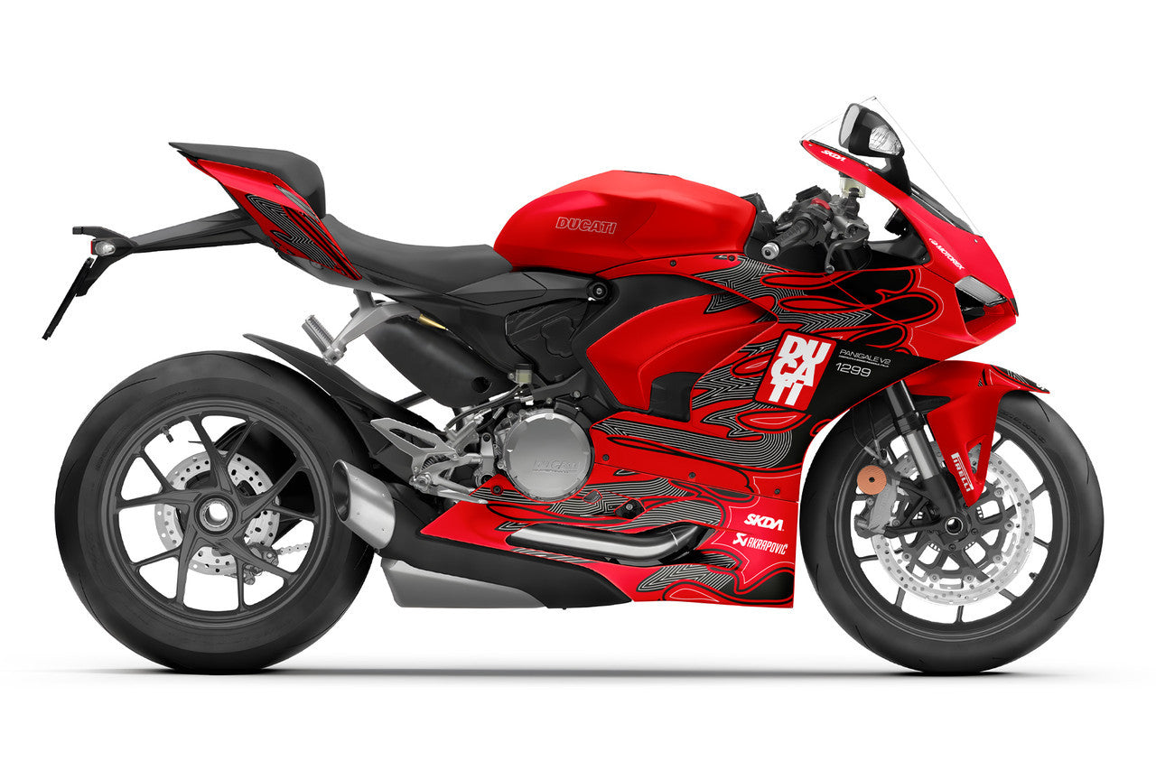 DRIP Red Panigale Full Graphics Kit