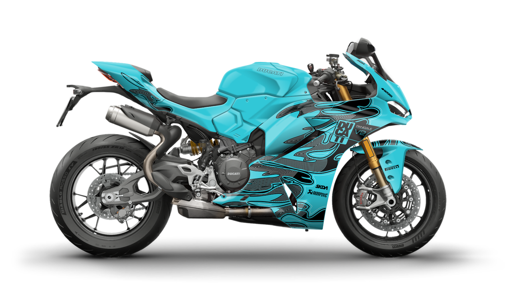 DRIP Teal Panigale Full Graphics Kit