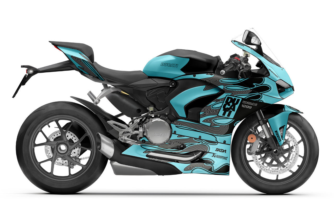 DRIP Teal Panigale Full Graphics Kit