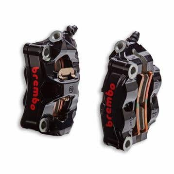 DUCATI COLOURED FRONT BRAKE CALLIPERS.