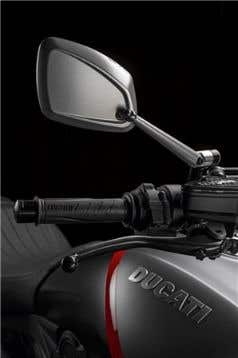 DUCATI RH ALUMINIUM REAR-VIEW MIRROR.