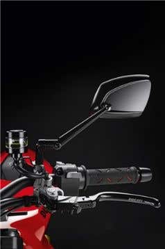 DUCATI LH ALUMINIUM REAR-VIEW MIRROR.
