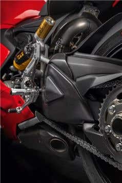 DUCATI CARBON SWINGARM GUARD.