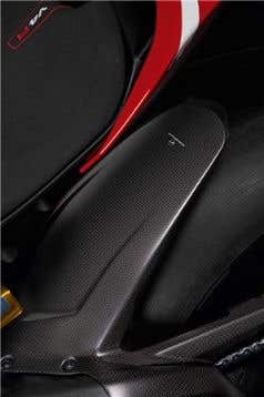 DUCATI CARBON REAR MUDGUARD.