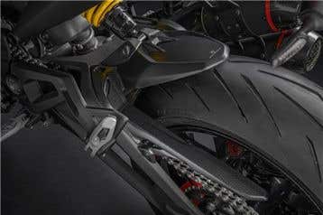 DUCATI CARBON REAR MUDGUARD.