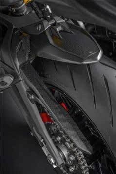 DUCATI CARBON REAR MUDGUARD.