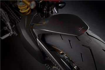 DUCATI CARBON REAR MUDGUARD.