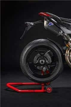 DUCATI REAR SERVICE STAND FOR SINGLE-SIDED SWINGING ARM.
