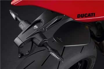 DUCATI CARBON NUMBER PLATE HOLDER.