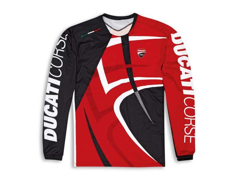 DUCATI MENS DUCATI CORSE MTB V2LONG-SLEEVE TECHNICAL T-SHIRT