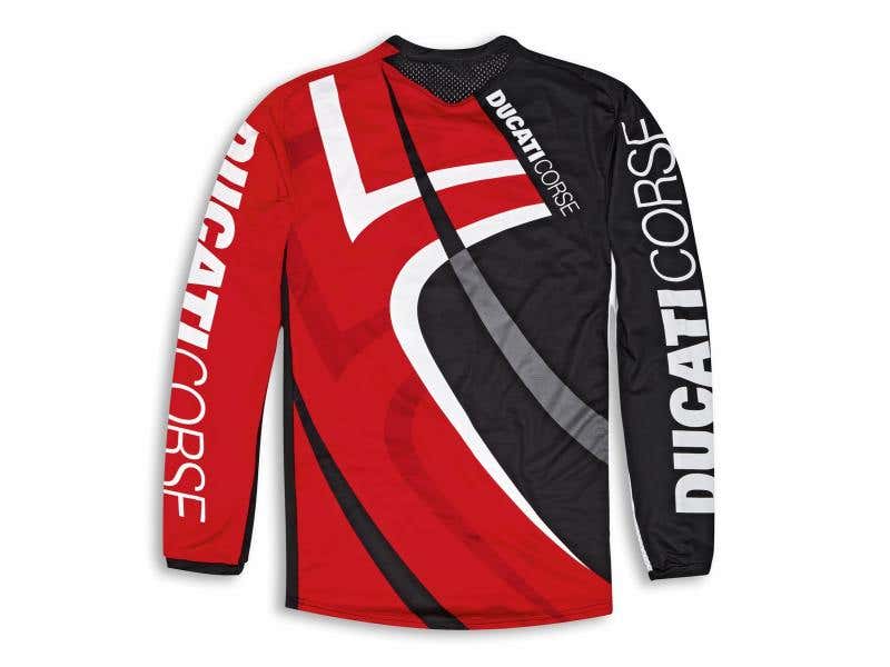 DUCATI MENS DUCATI CORSE MTB V2LONG-SLEEVE TECHNICAL T-SHIRT