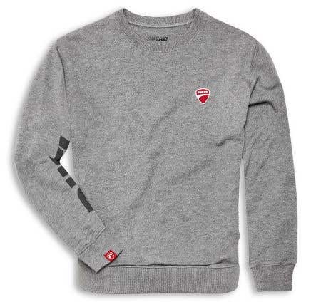 DUCATI MENS SWEATSHIRT LOGO ROUND NECK
