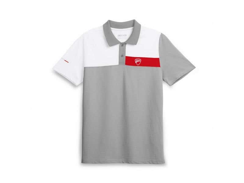 DUCATI MENS COLOR BLOCKSHORT-SLEEVED POLO SHIRT
