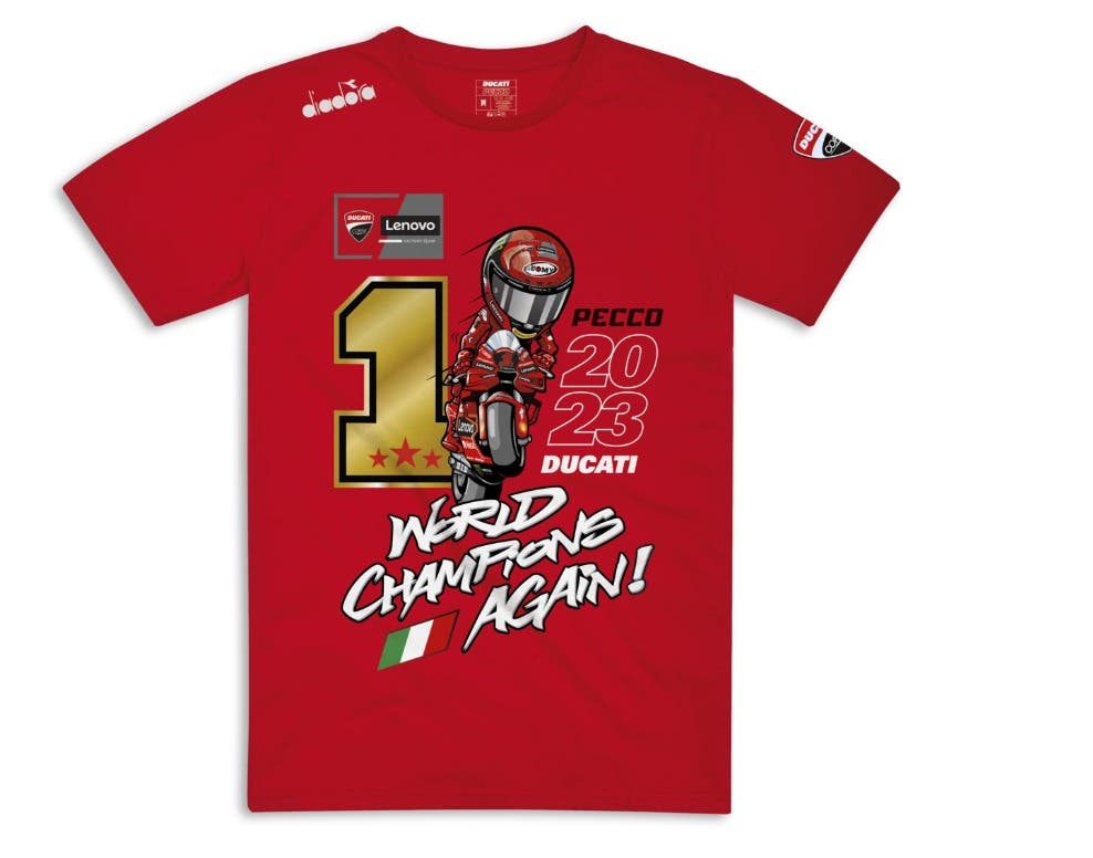 DUCATI MENS FB63 MOTOGP WORLD CHAMPION 23 T-SHIRT