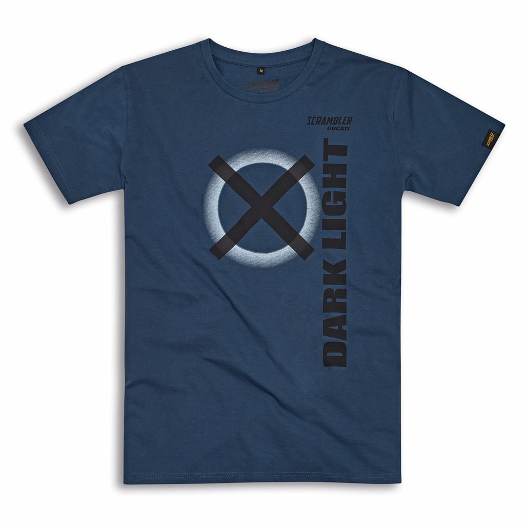 DUCATI T-SHIRT DARK LIGHT SCR BLUE