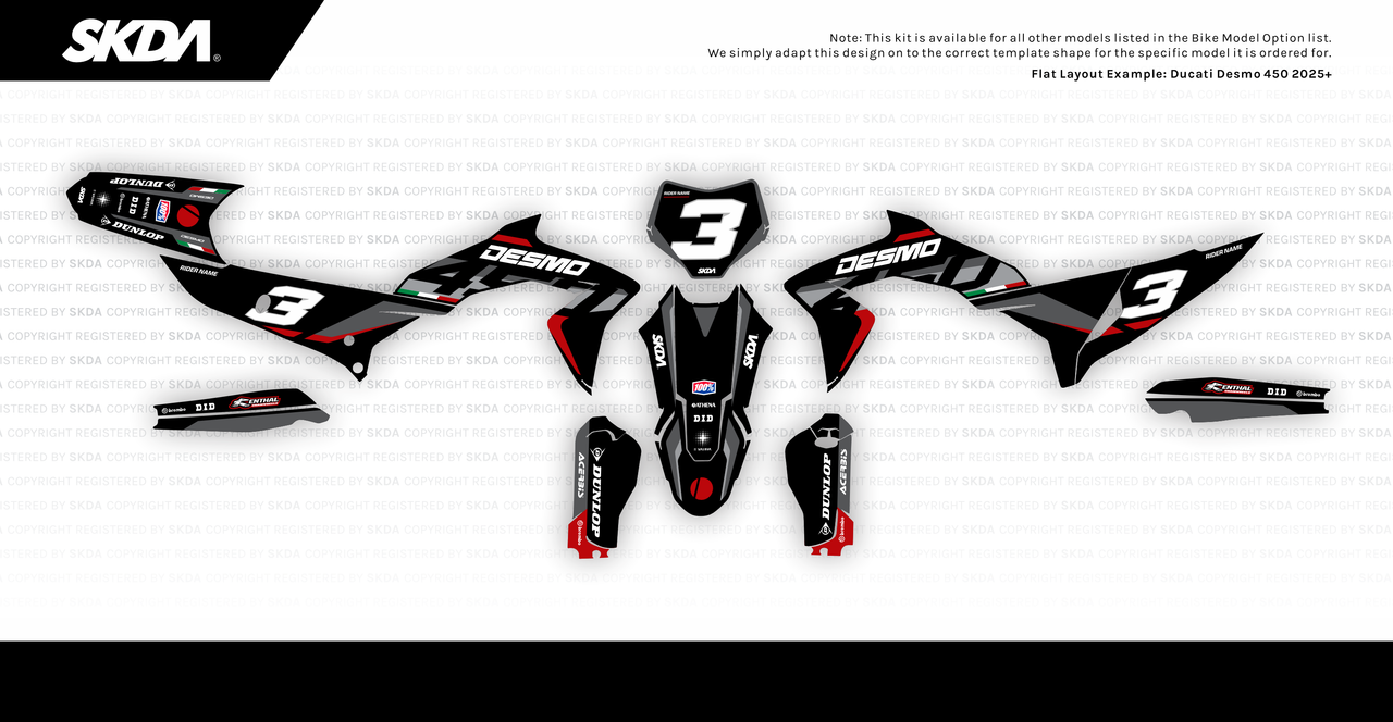 HORNET Black Desmo Full Graphics Kit