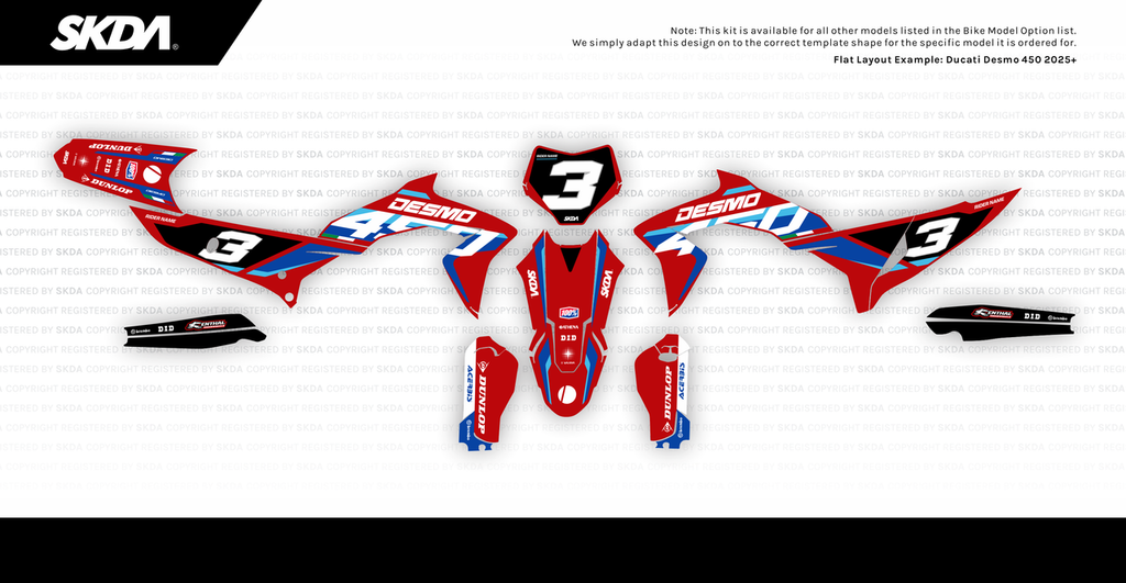 HORNET Red Desmo Full Graphics Kit