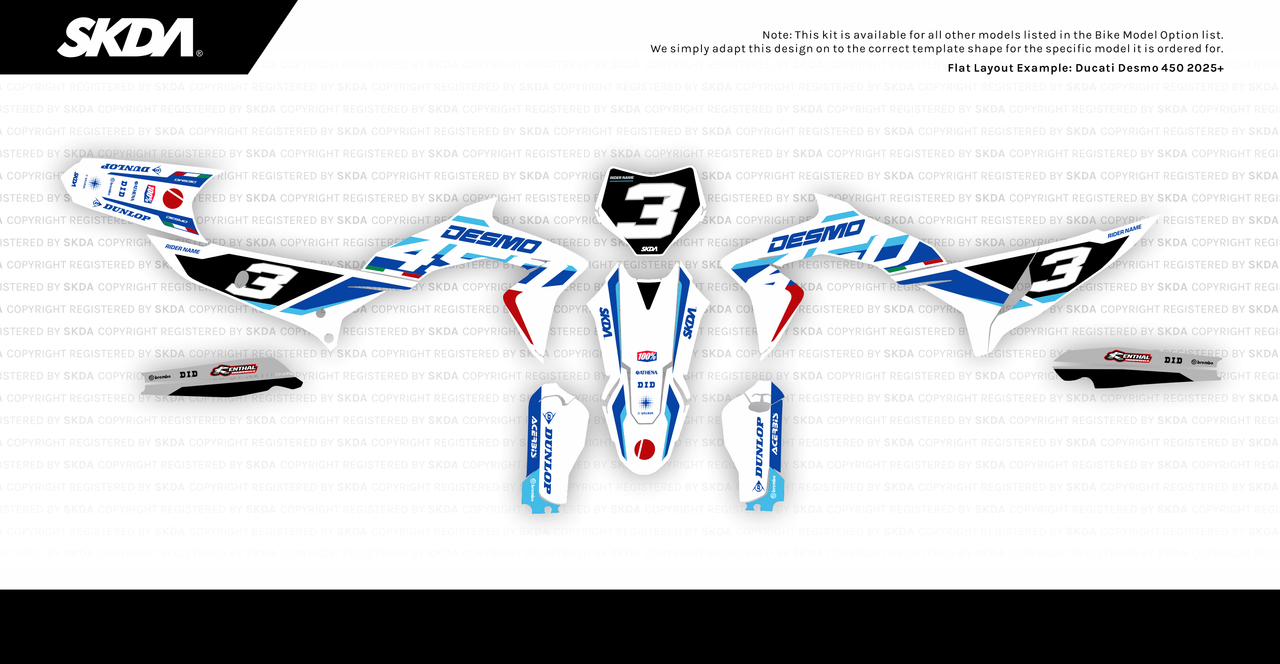 HORNET White Desmo Full Graphics Kit