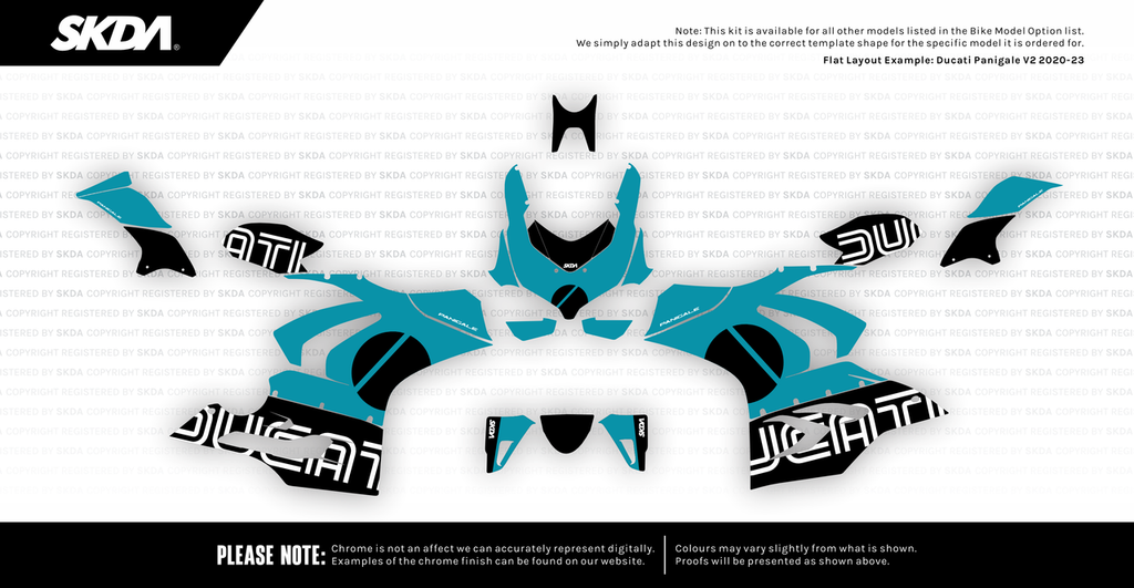 MAGNITUDE CHROME Aqua Panigale Full Graphics Kit