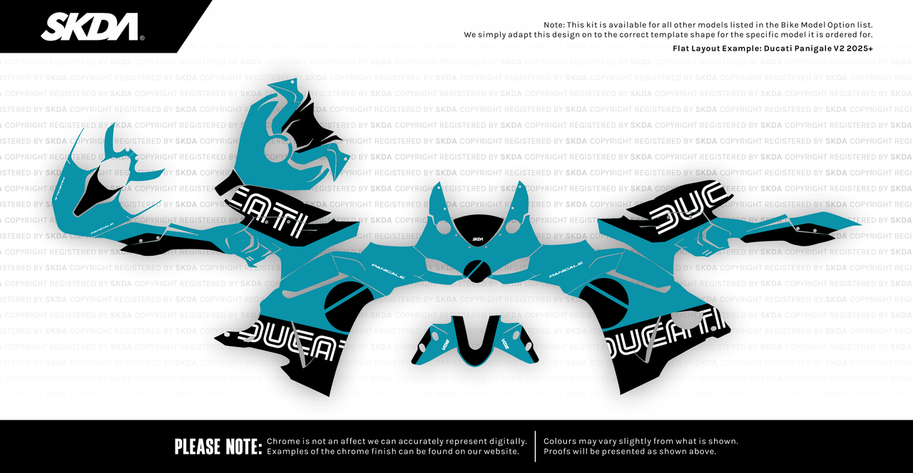 MAGNITUDE CHROME Aqua Panigale Full Graphics Kit
