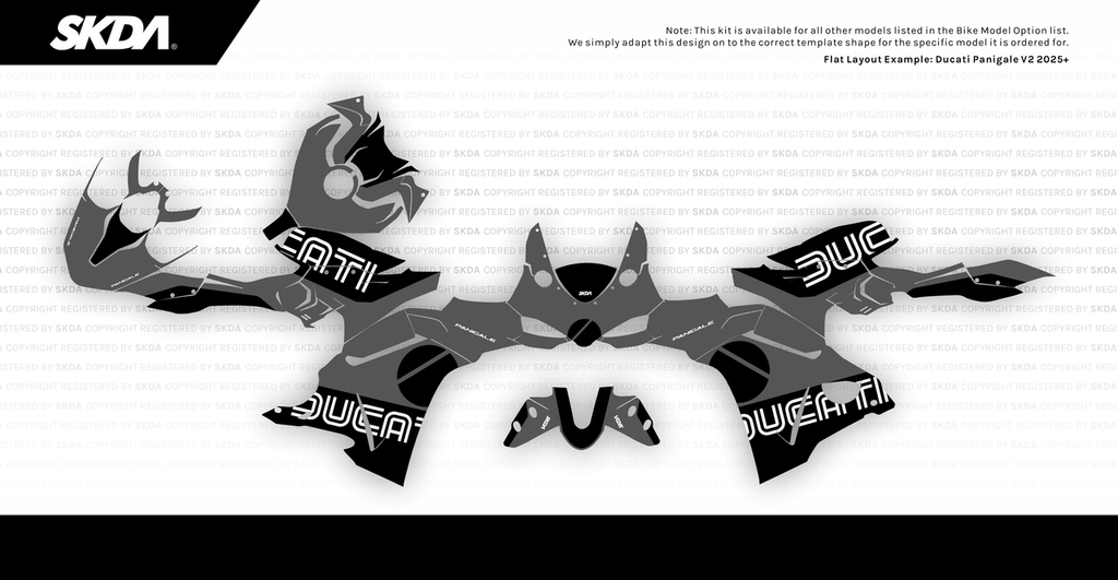 MAGNITUDE Grey Panigale Full Graphics Kit