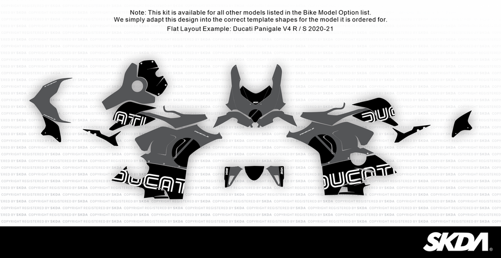 MAGNITUDE Grey Panigale Full Graphics Kit