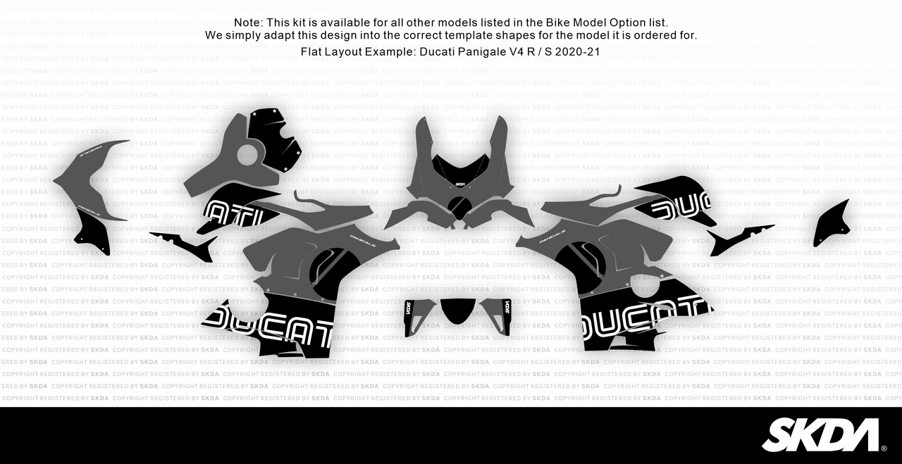 MAGNITUDE Grey Panigale Full Graphics Kit