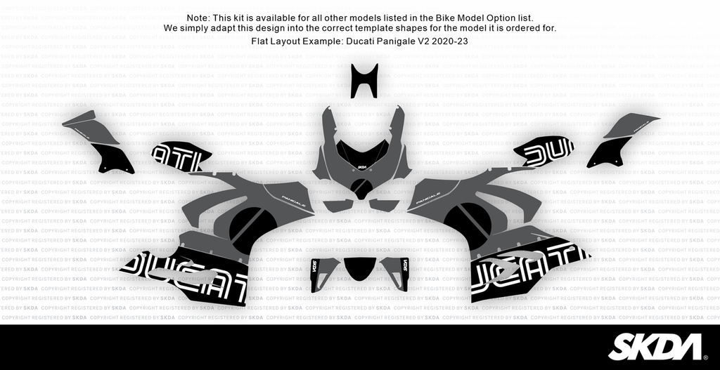 MAGNITUDE Grey Panigale Full Graphics Kit