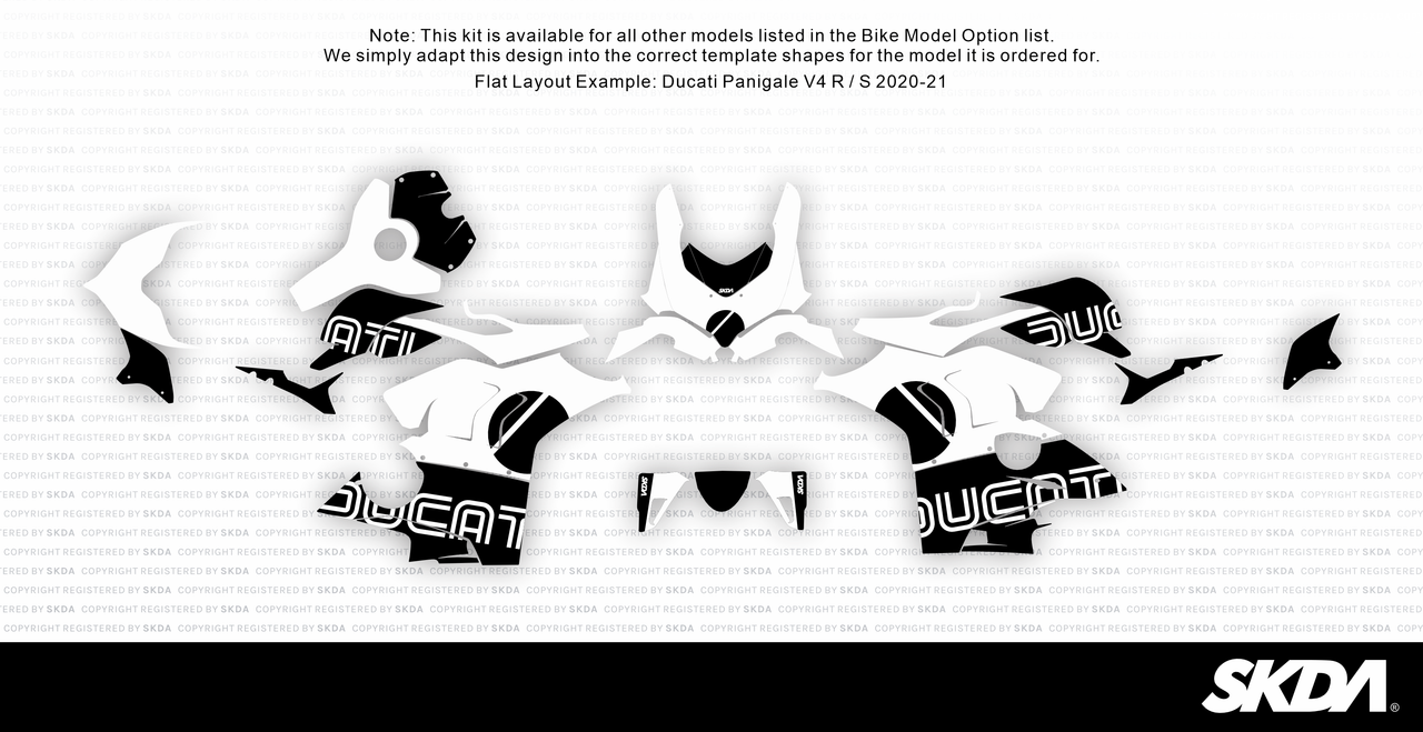 MAGNITUDE White Panigale Full Graphics Kit
