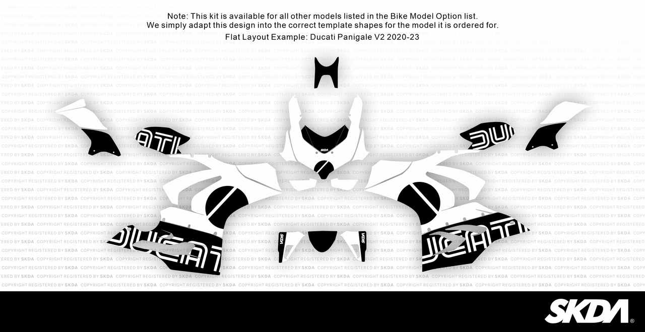 MAGNITUDE White Panigale Full Graphics Kit