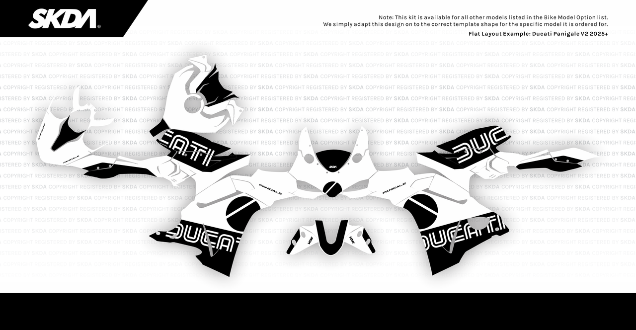 MAGNITUDE White Panigale Full Graphics Kit